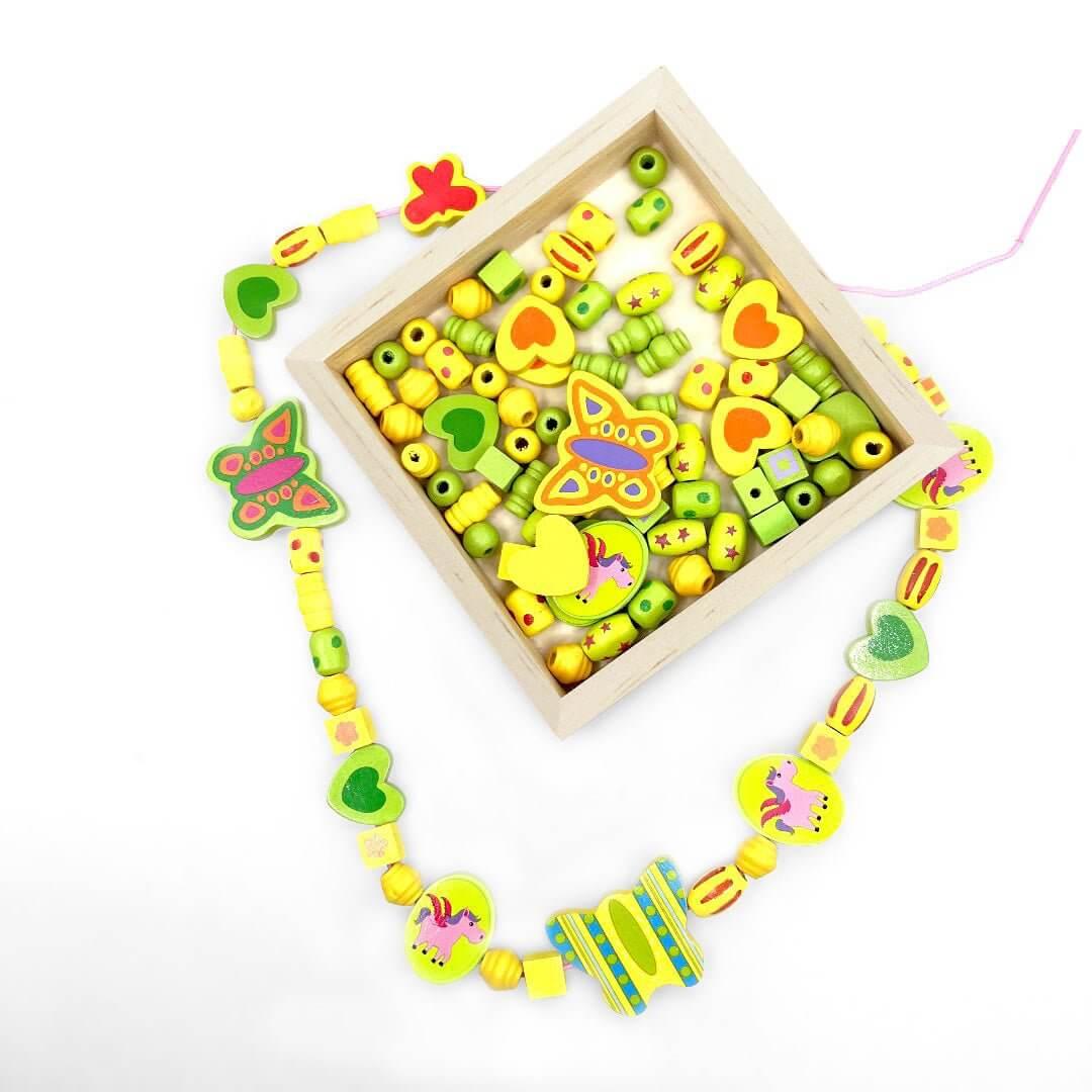 Wooden Bead Unicorn Necklace - BIG FRENCHIES