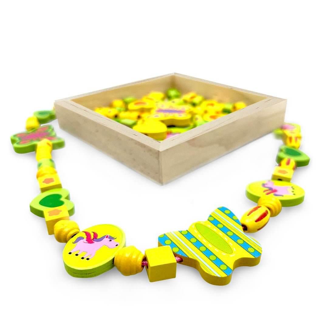 Wooden Bead Unicorn Necklace - BIG FRENCHIES