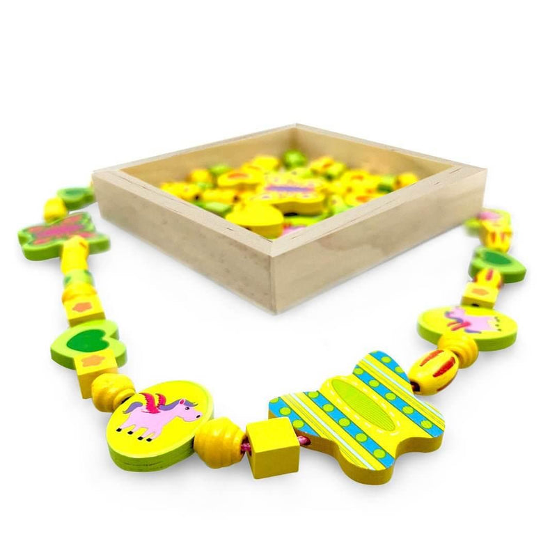 Wooden Bead Unicorn Necklace - BIG FRENCHIES