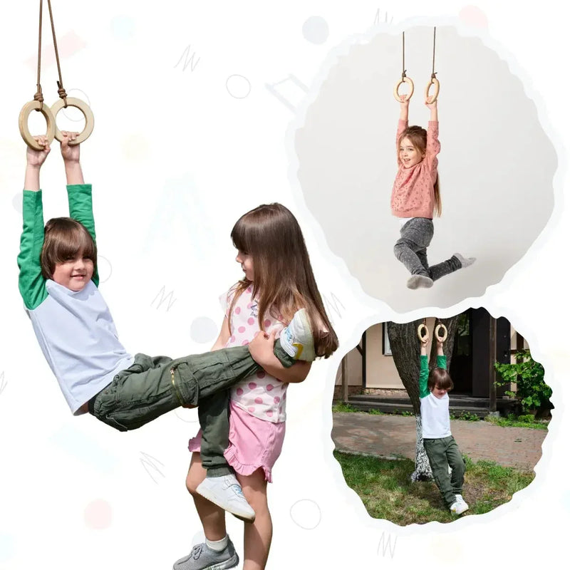 Wooden gymnastic rings for kids - BIG FRENCHIES