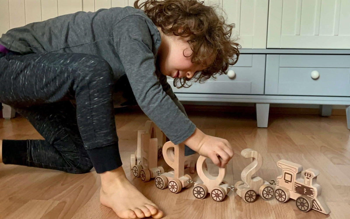 Wooden Letter Train Puzzle for Kids - BIG FRENCHIES