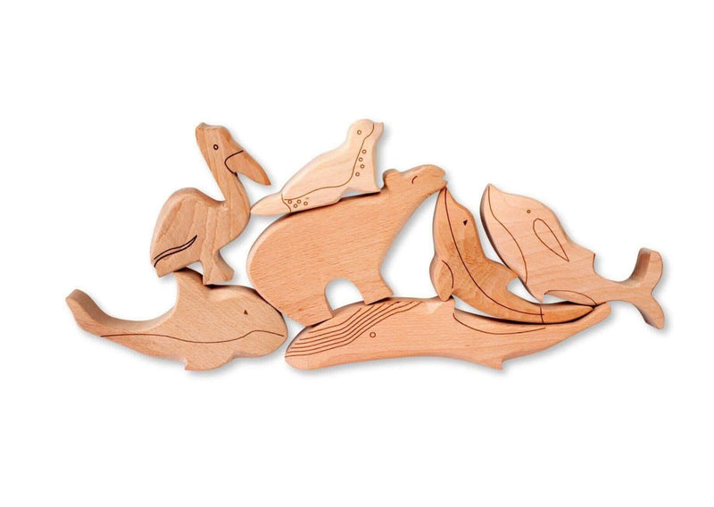 Wooden Ocean Animals Set - BIG FRENCHIES