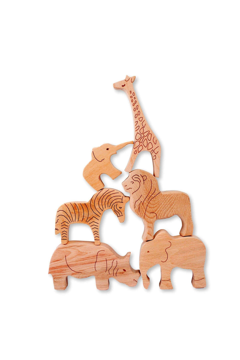 Wooden Safari Animals Set - BIG FRENCHIES