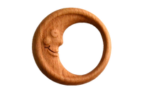 Wooden Rattle Teether — Moon Teething Ring