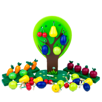 Wooden tree with fruits and veggie Garden "Harvesting Season"