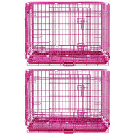 24-42" Collapsible Pink Dog Crate RED24-42