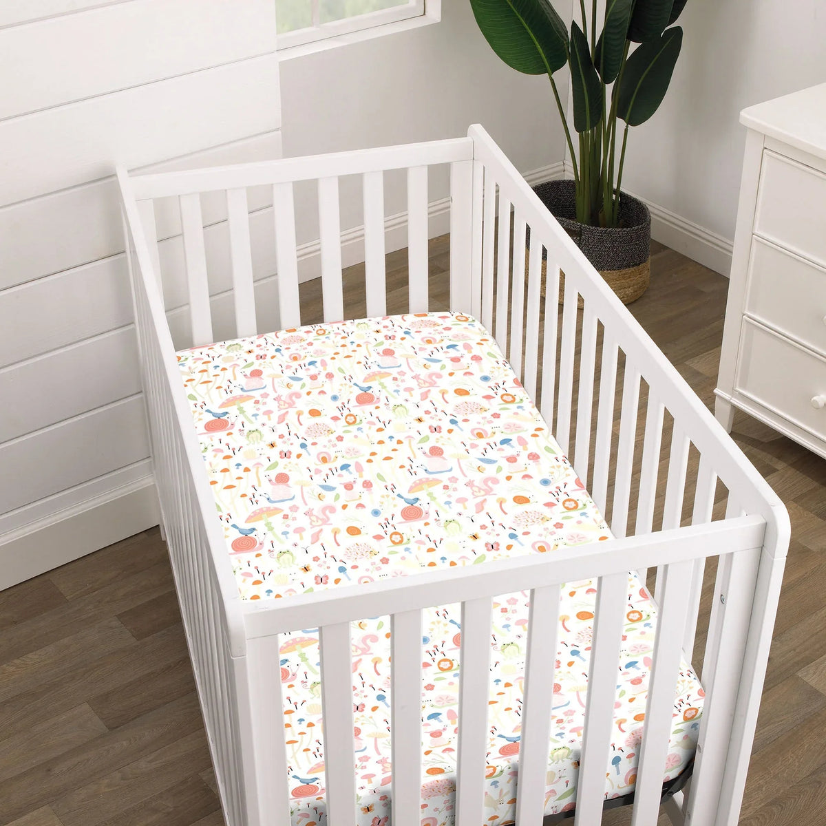 Spring Garden Pink, Green, Orange and Ivory Super Soft Mini Crib Sheet - BIG FRENCHIES