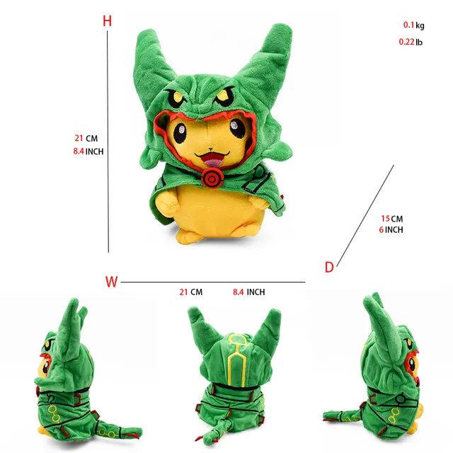 24 Pcs Pokemon Pikachu Cosplay Toys Charizard Snorlax Garchomp Tyranitar Hydreigon Anime Stuffed Plush Cartoon Peluche Dolls - # BOT&G512610001