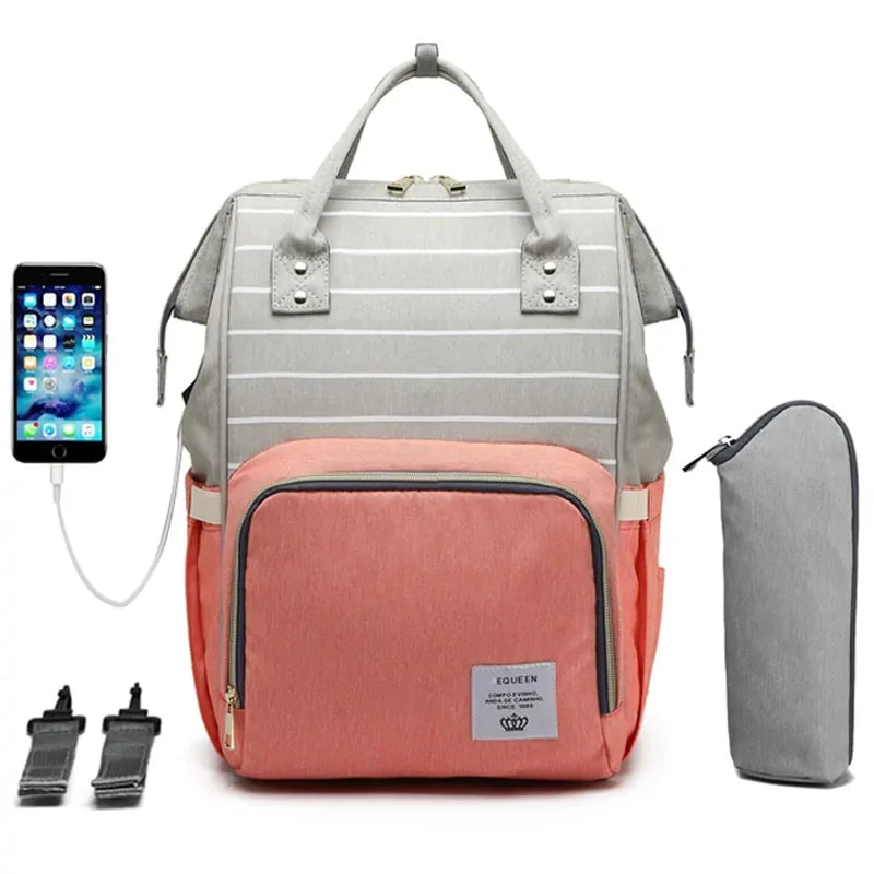 USB Diaper Baby Bag - # BAGEG11910001 - BIG FRENCHIES