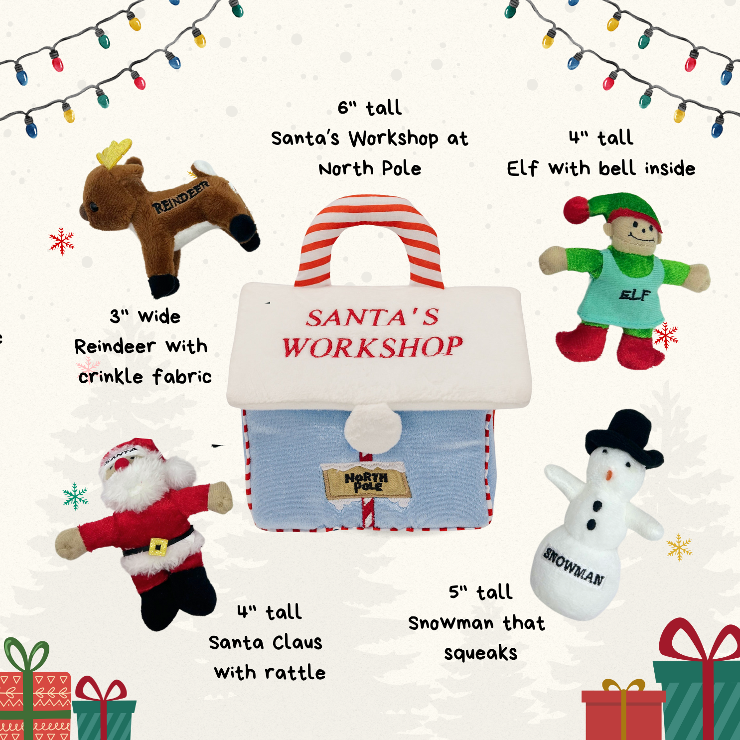My First Christmas Santa's Workshop Playset with 4 ct Sensory Toys - BIG FRENCHIES
