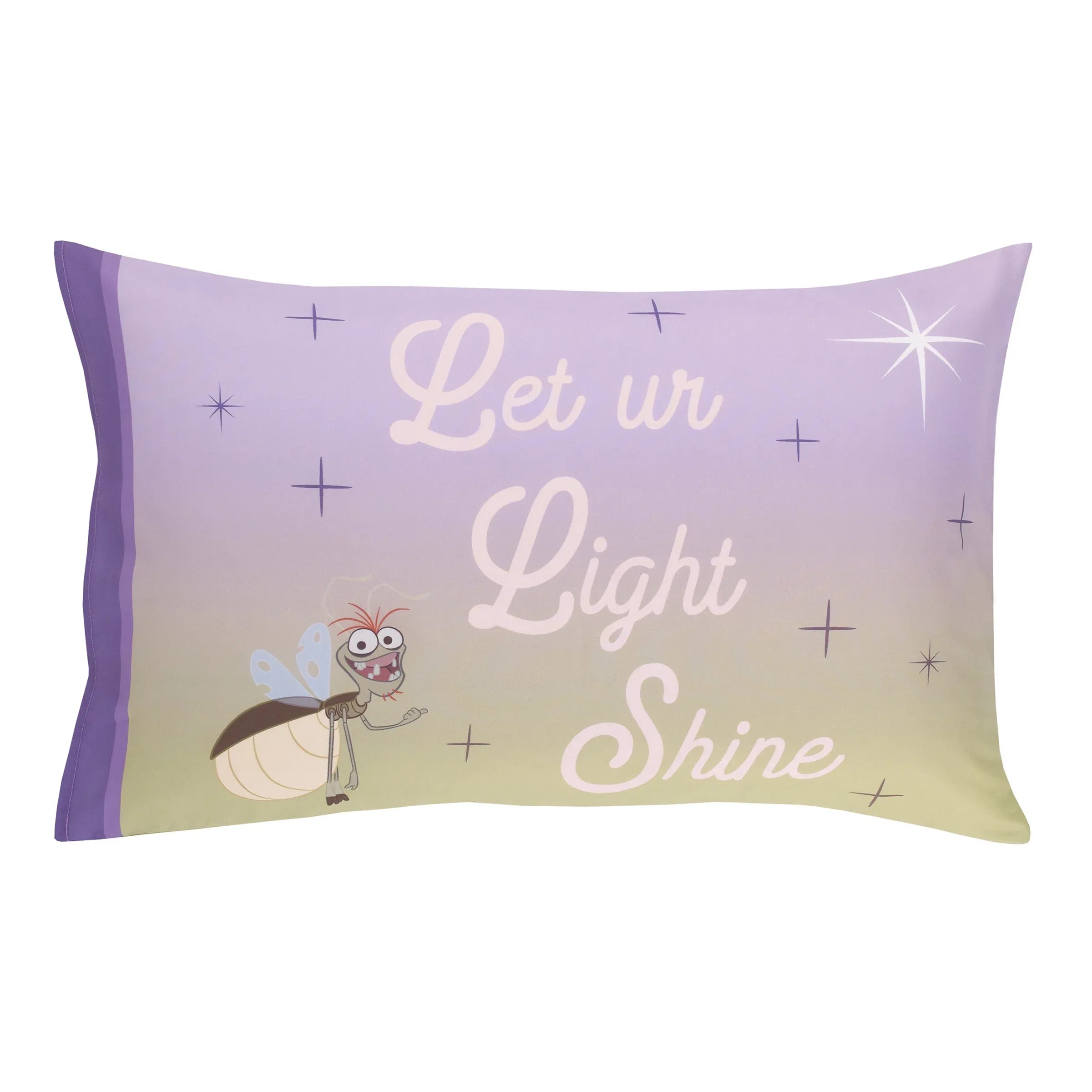 NoJo Disney Princess Tiana Create Your World 4 Piece Toddler Bed Set - Comforter, Fitted Bottom Sheet, Flat Top Sheet, Reversible Pillowcase, Lavender, Green, Yellow - BIG FRENCHIES