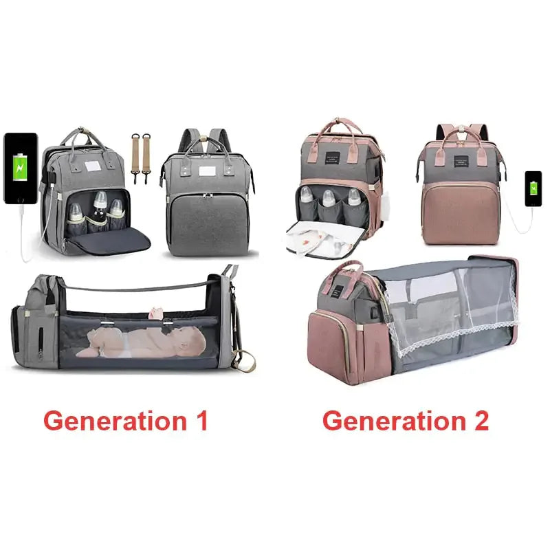 Baby Diaper Bag - Foldable Baby Bed - # BAGEG11610003 - BIG FRENCHIES