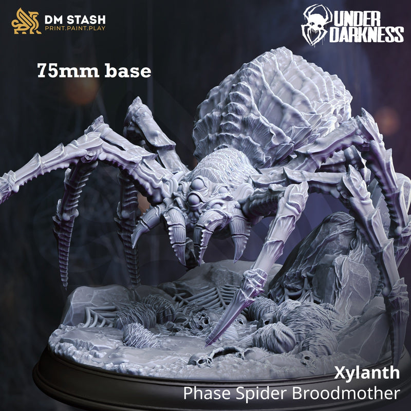 Xylanth, Phase Spider Broodmother (Giant Spider)-3D Printed Miniatures-BIG FRENCHIES-All Systems Go Games