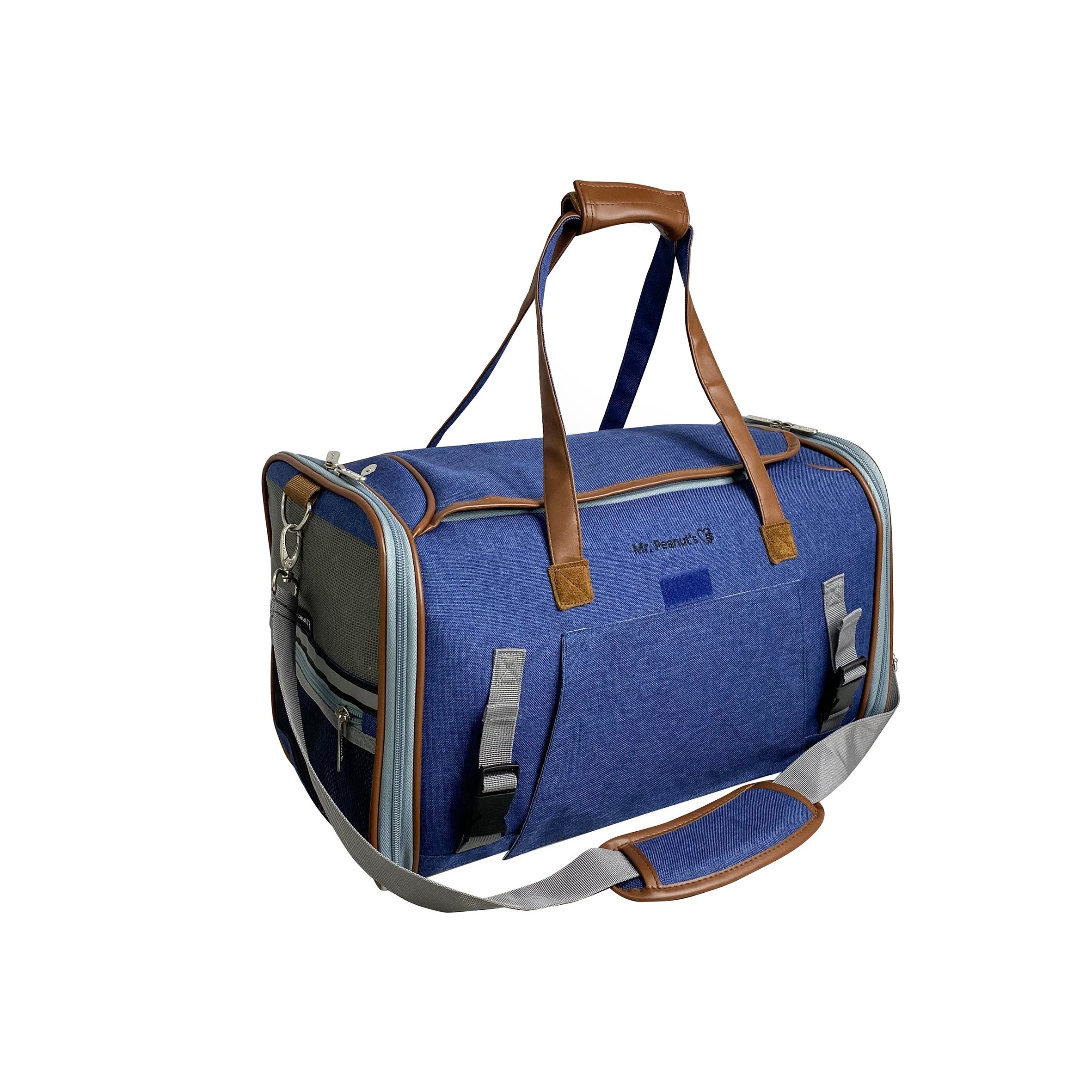Mr. Peanut's Gold Series Mini Size Airline Compliant Expandable Pet Carrier - BIG FRENCHIES