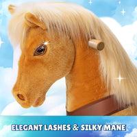 Model Y® Horse Ride-On Toy Age 4–7 – Light Brown