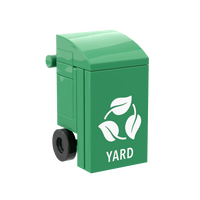 Yard Waste Bin - Mini Building Set - Custom Printed - Made Using LEGO® Parts
