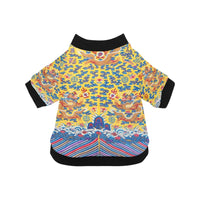 Yellow Qing Dynasty Dragon Round Neck Shirt