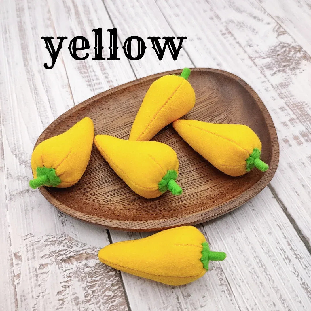 Mini sweet pepper felt play food vegetable - BIG FRENCHIES