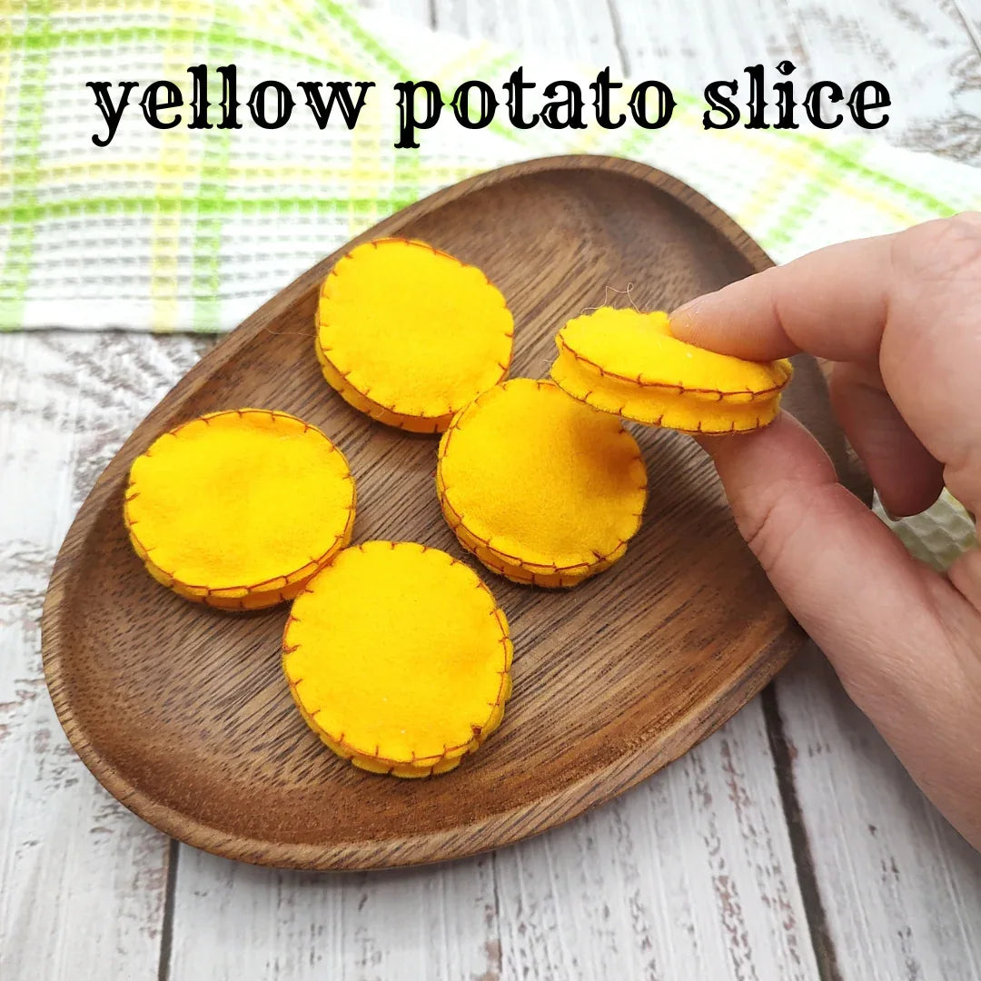 Baked slice potatoes "handmade", roasted sweet potato play food - BIG FRENCHIES