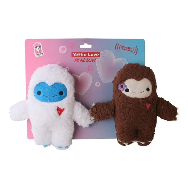 Yeti & Snowman Plush Dog Toy Gift Set – with Squeaker & Crinkle Paper for Fun Play - BIG FRENCHIES