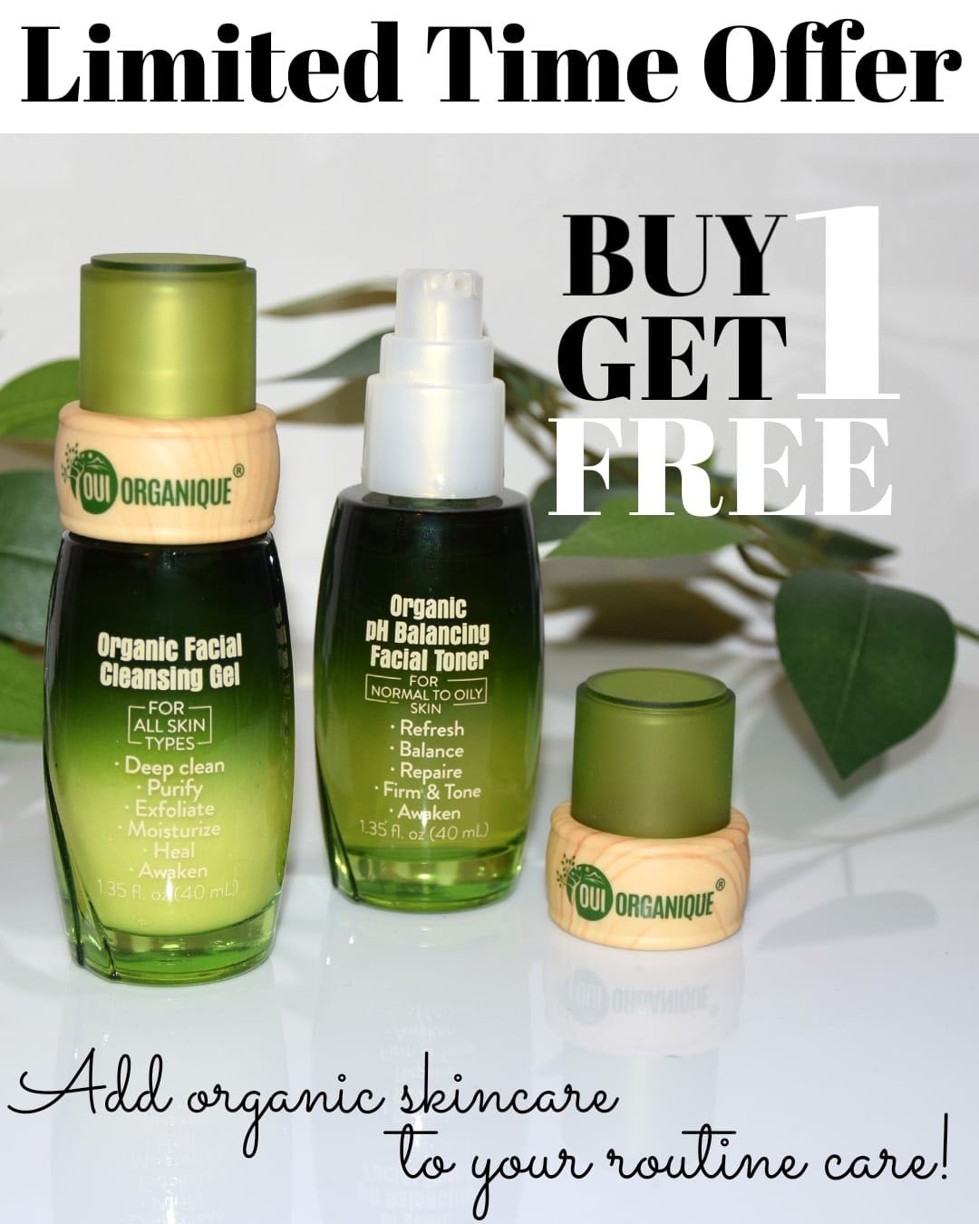Buy one Organic Facial Cleansing Gel 100ml, and get one Organic pH balancing Facial Toner 40ml for free!!! - BIG FRENCHIES