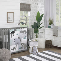 Baby-Saurus Gray Brontosaurus and Palm Tree Musical Mobile - BIG FRENCHIES