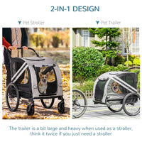 2-In-1 Pet Bike Trailer Stroller - BIG FRENCHIES