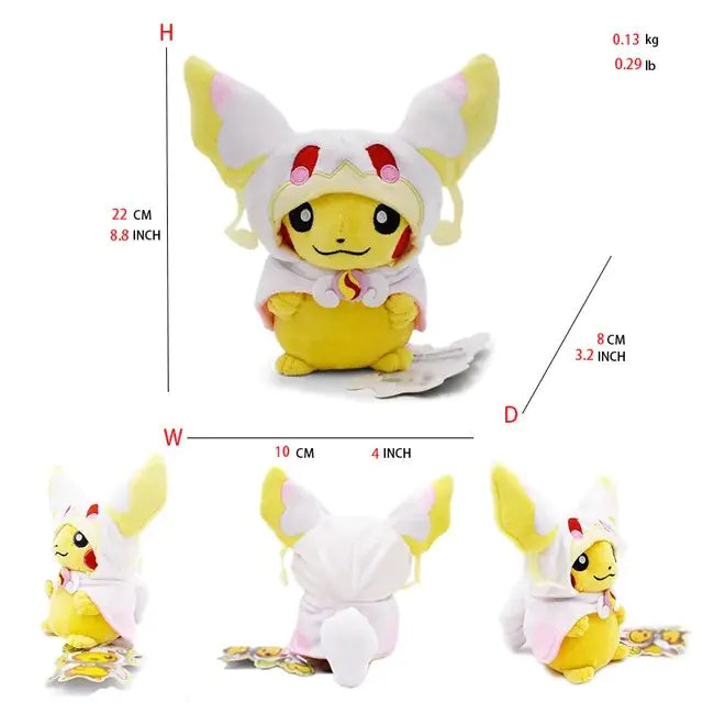 24 Pcs Pokemon Pikachu Cosplay Toys Charizard Snorlax Garchomp Tyranitar Hydreigon Anime Stuffed Plush Cartoon Peluche Dolls - # BOT&G512610001