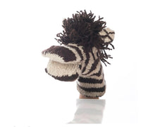 Organic Wool Knit Hand Puppet | Zachary the Zebra - BIG FRENCHIES