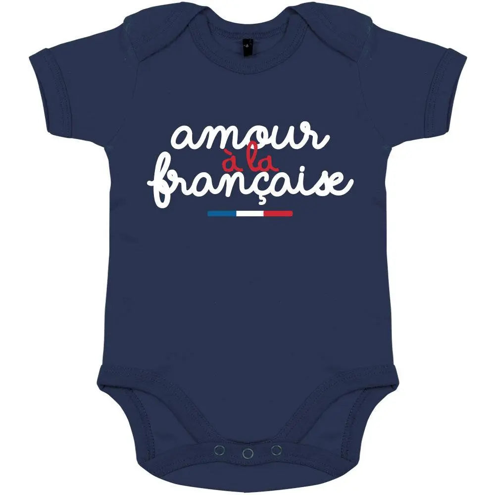 Amour À La Française Organic Baby Onesie Big Frenchies
