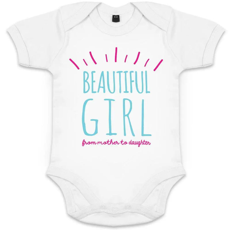 Beautiful Girl Organic Baby Girl Onesie Big Frenchies