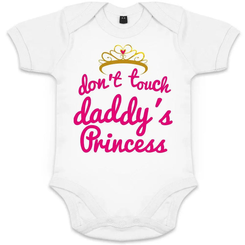 Don't Touch Daddy's Princess Organic Baby Girl Onesie Big Frenchies
