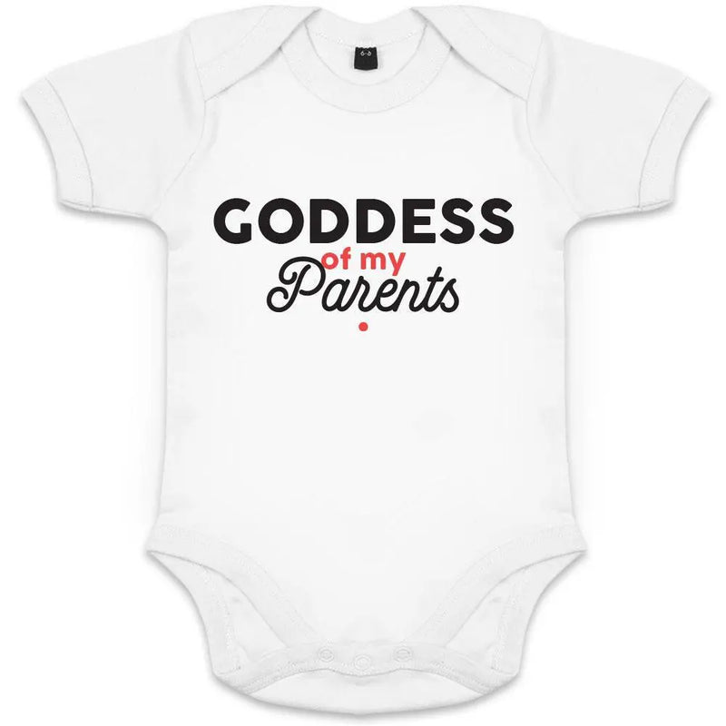 Goddess Of My Parents Organic Baby Girl Onesie Big Frenchies