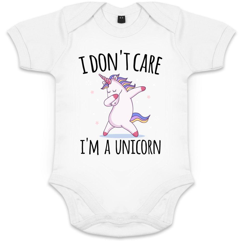 I Don't Care I'm A Unicorn Organic Baby Onesie - bigfrenchies