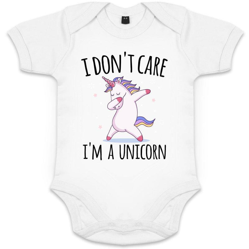 I Don't Care I'm A Unicorn Organic Baby Onesie - bigfrenchies