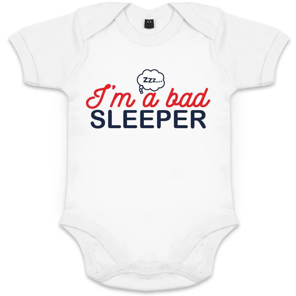 I'm A Bad Sleeper Organic Baby Onesie Big Frenchies