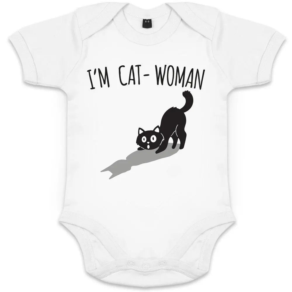 I'm Cat-Woman Organic Baby Girl Onesie Big Frenchies