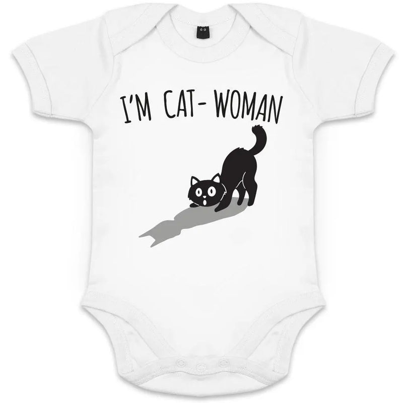 I'm Cat-Woman Organic Baby Girl Onesie Big Frenchies