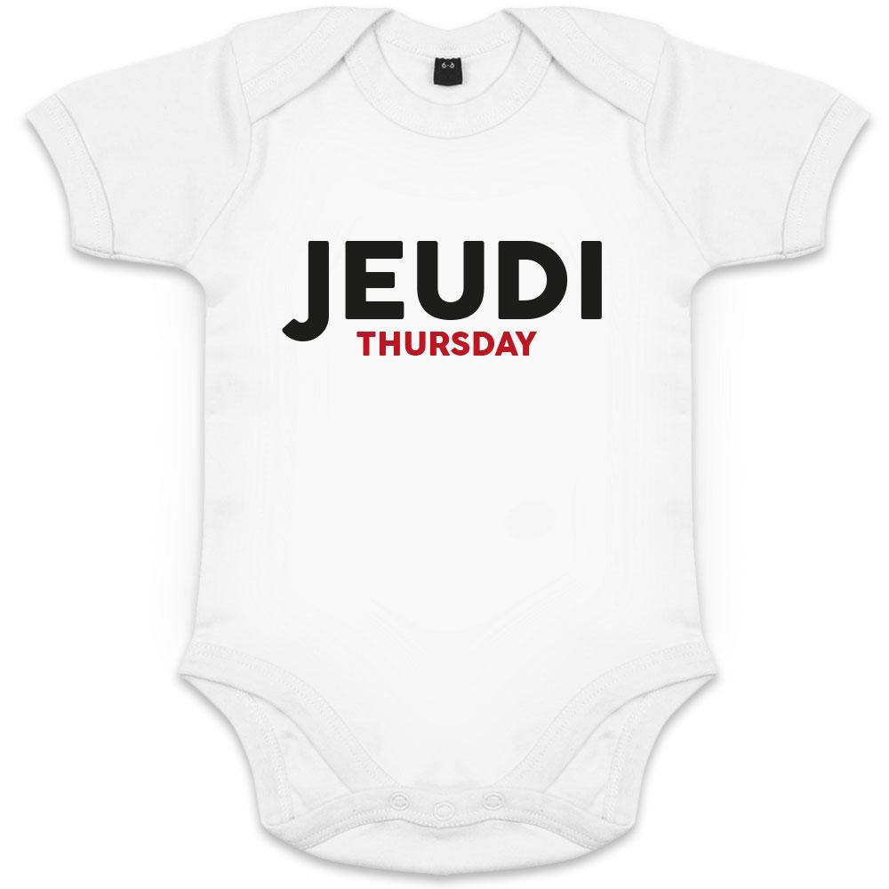 Jeudi/Thursday Organic Baby Onesie - bigfrenchies