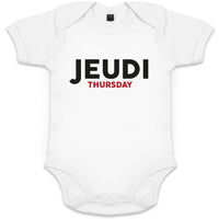 Jeudi/Thursday Organic Baby Onesie - bigfrenchies