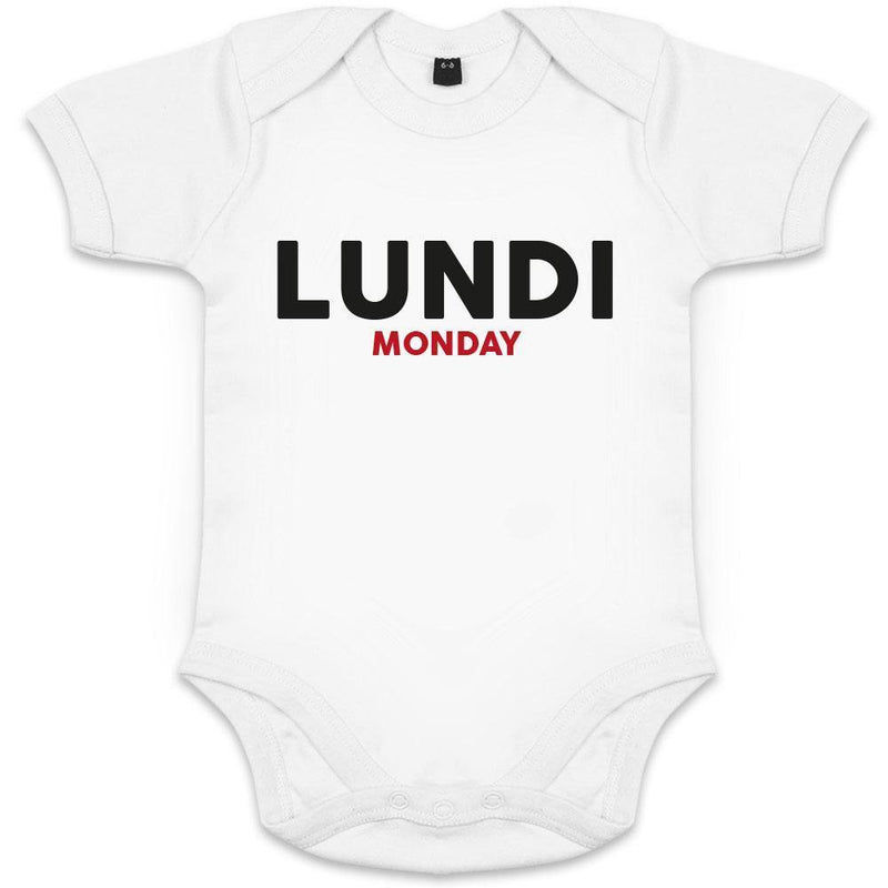 Lundi/Monday Organic Baby Onesie (Navy) - bigfrenchies