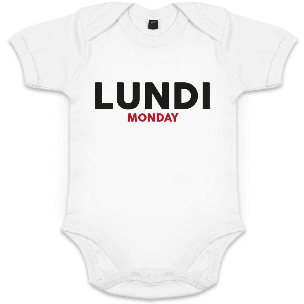 Lundi/Monday Organic Baby Onesie - bigfrenchies