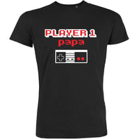 Player 1 Papa and Player 2 Bebe Dad and Child Matching Outfit