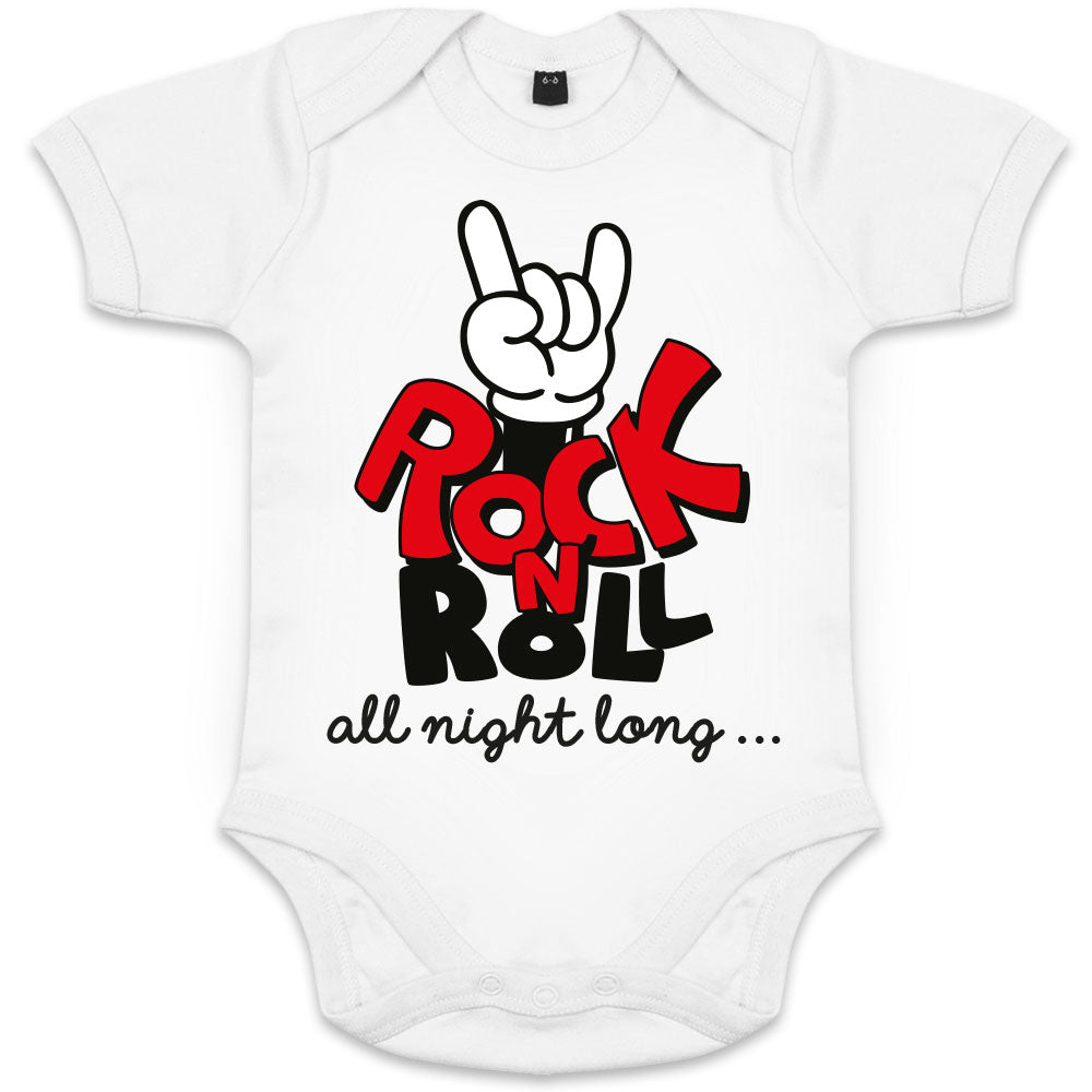 Rock N Roll All Night Long Organic Baby Boy Onesie - bigfrenchies