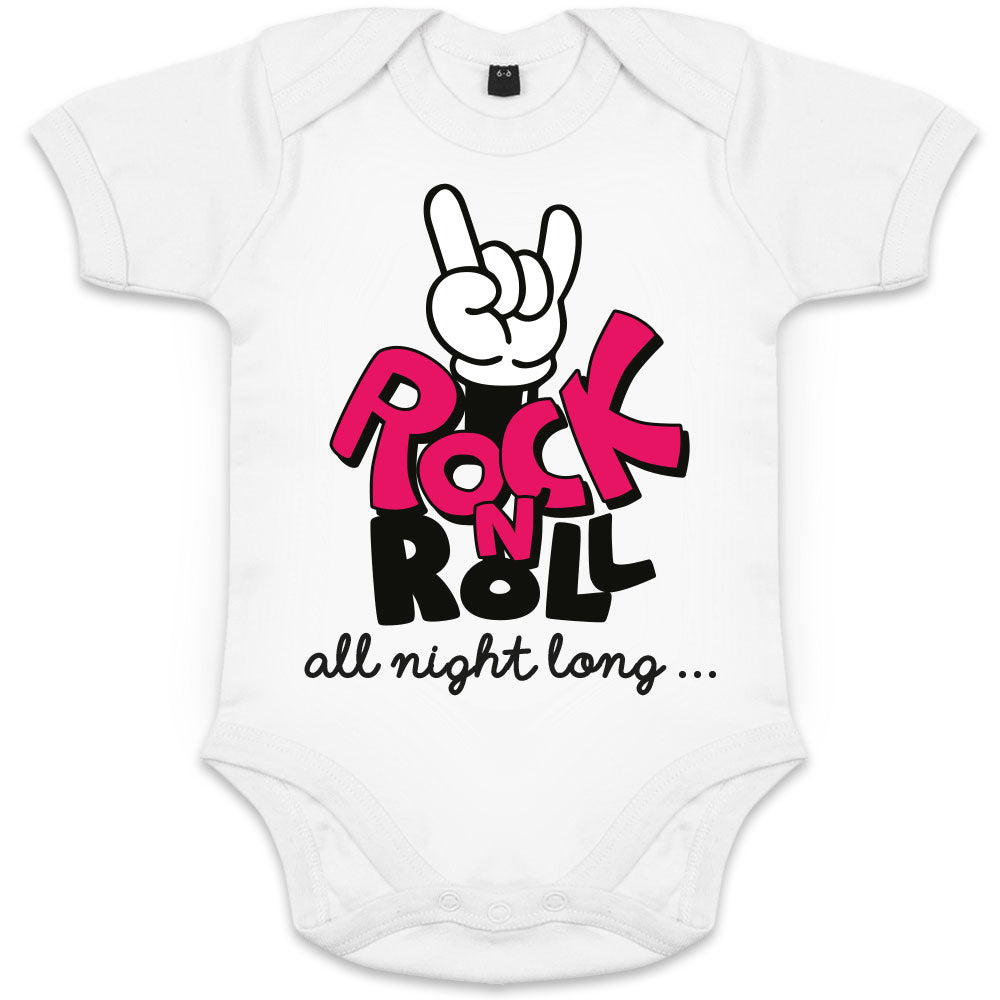 Rock N Roll All Night Long Organic Baby Girl Onesie - bigfrenchies