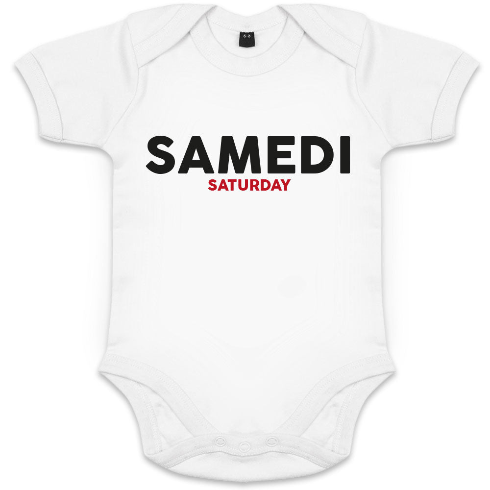 Samedi/Saturday Organic Baby Onesie - bigfrenchies