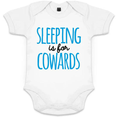 Sleeping Is For Cowards Organic Baby Boy Onesie