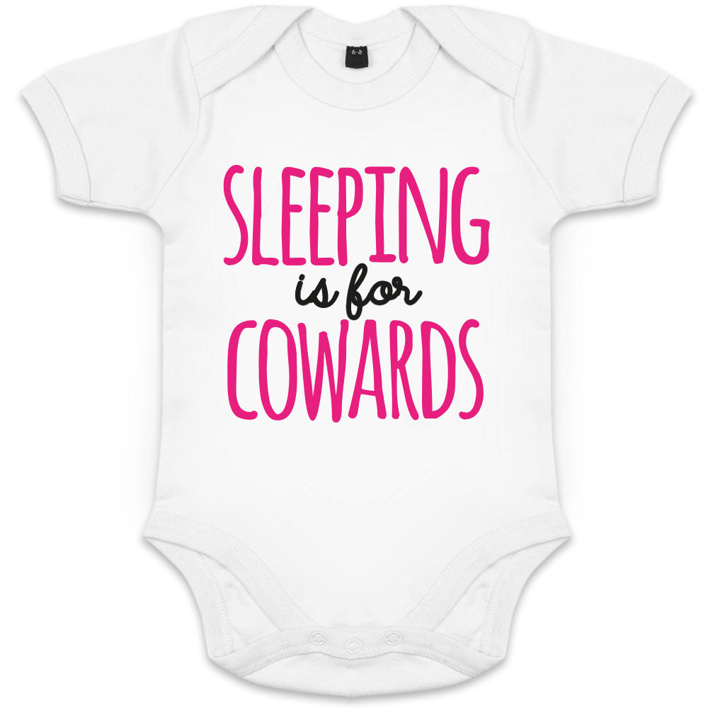 Sleeping Is For Cowards Organic Baby Girl Onesie - bigfrenchies