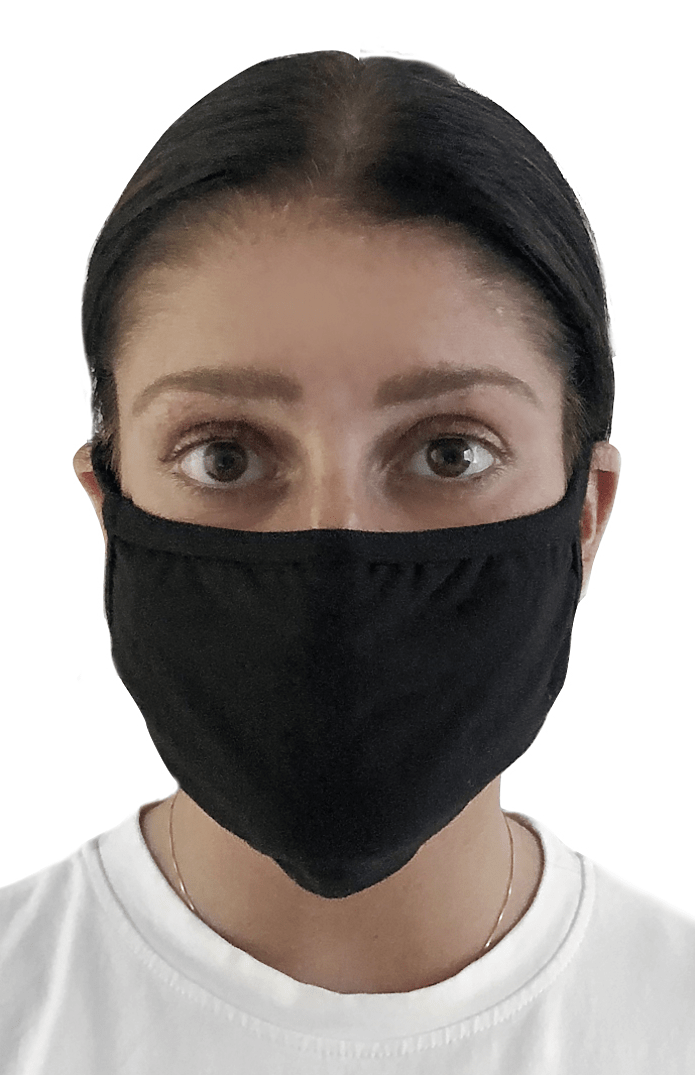 Black Organic Cotton Face Mask - BIG FRENCHIES