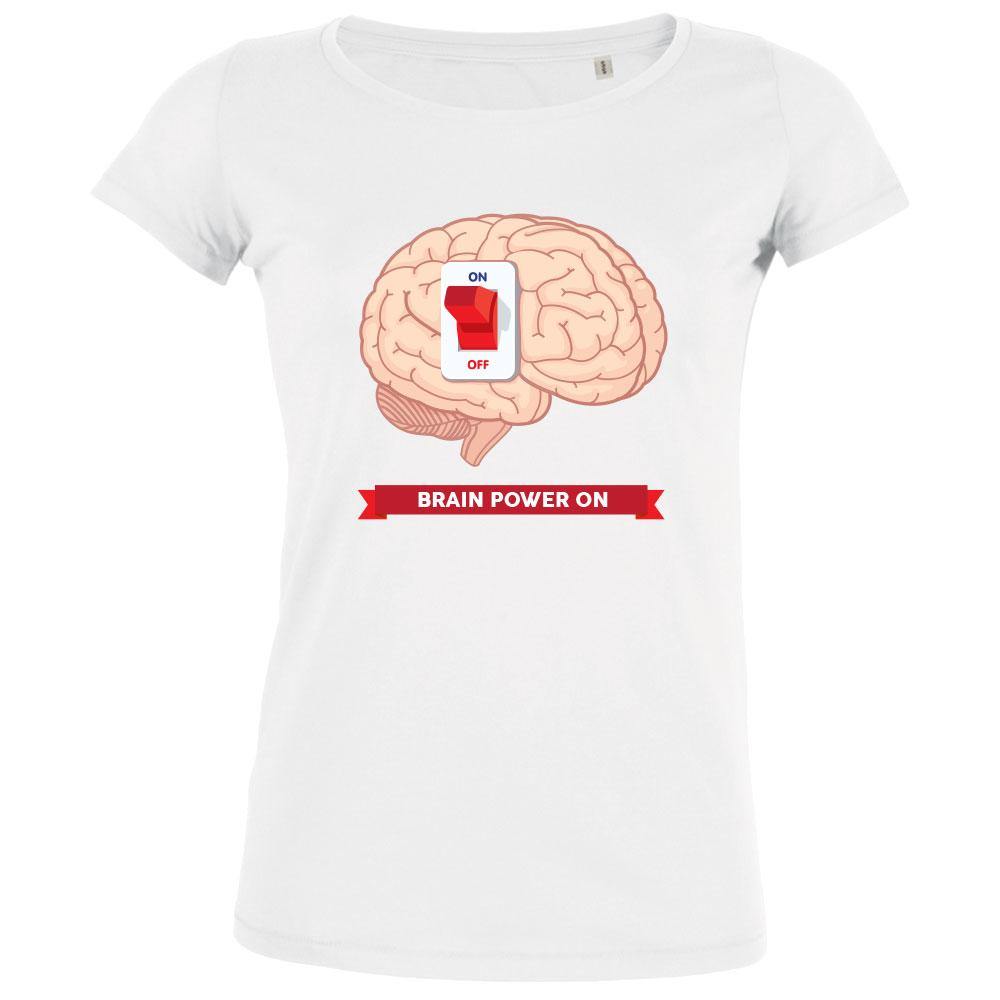 Brain Power On Women's Organic Tee - bigfrenchies